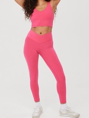 OFFLINE By Aerie Real Me High
Waisted Crossover Legging Solar Pink
